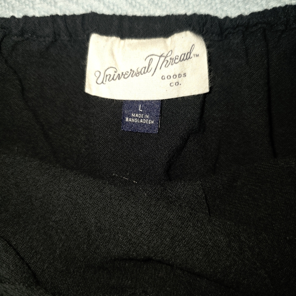 Universal Thread Black Midi Dress Button Front Tie Back – Size L - Picture 7 of 8